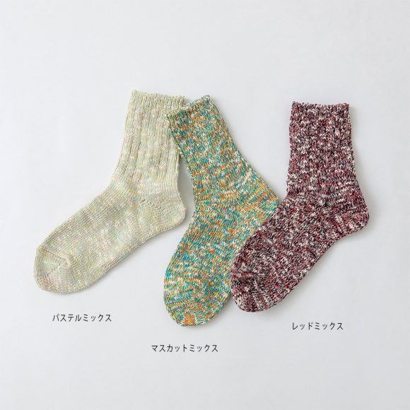 SOUKI【RE LOOP】SLUB MIX 精梳棉節紗透氣襪 3 - Aporia Agathon